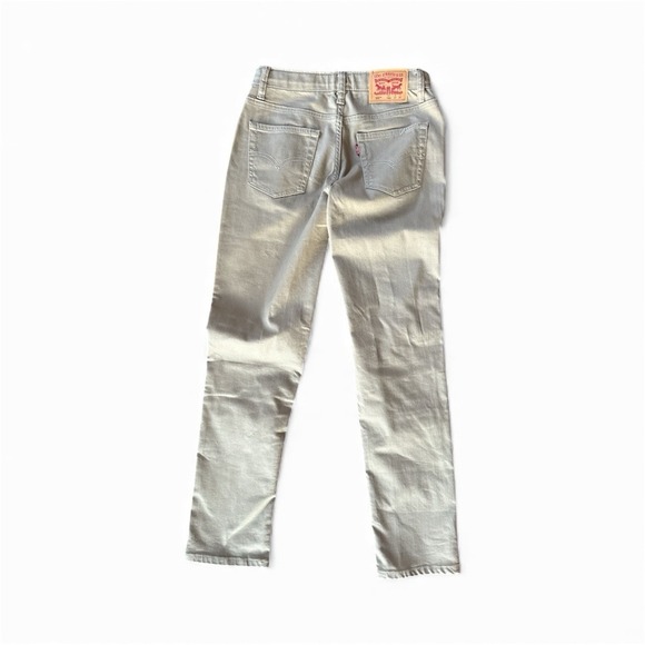 Levi's 502 Youth 14 Jeans Gray Khaki Stretch Straight Leg Chino Pants Boys - Picture 3 of 9